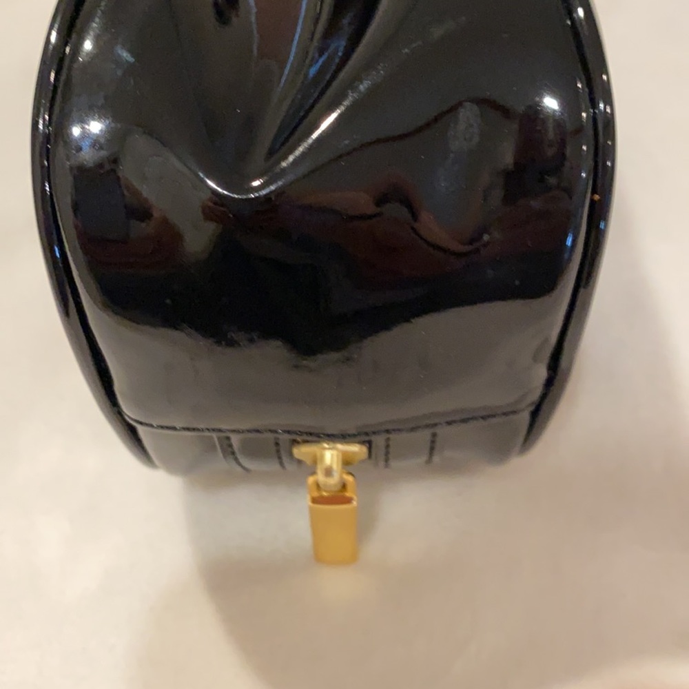 Tory Burch Black Patent Leather Makeup Case - Picture 6 of 9